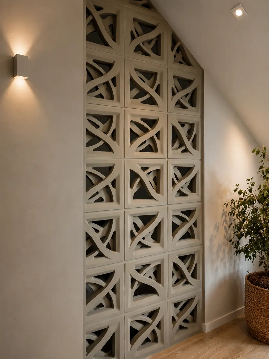 Elemento vazado, painel, Concretto Studio